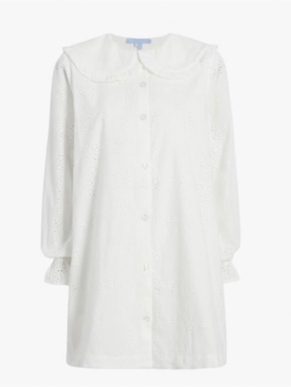 Hill House White Eyelet Mini Dress with Peter Pan Collar